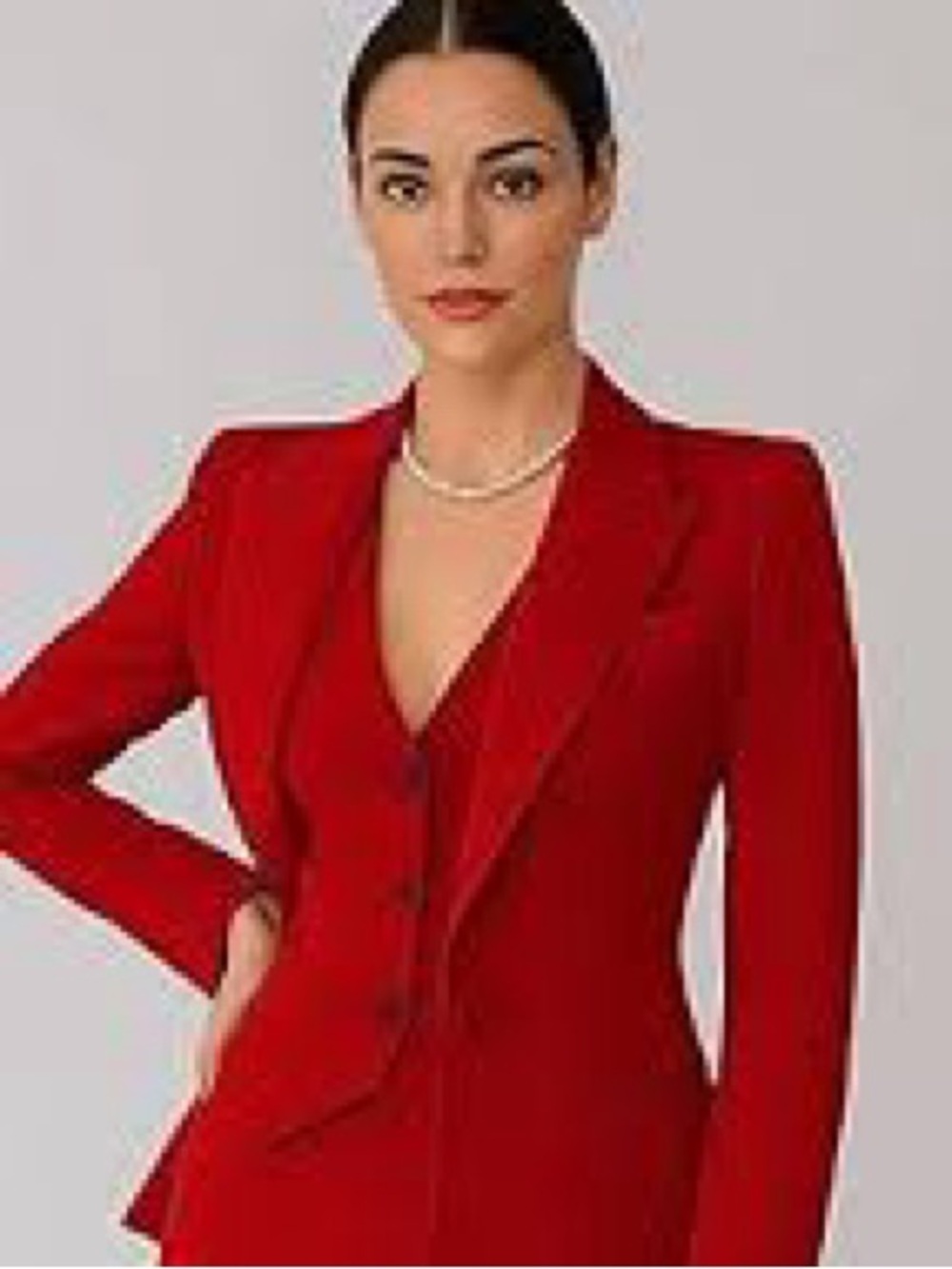 Vintage Red wool blend blazer